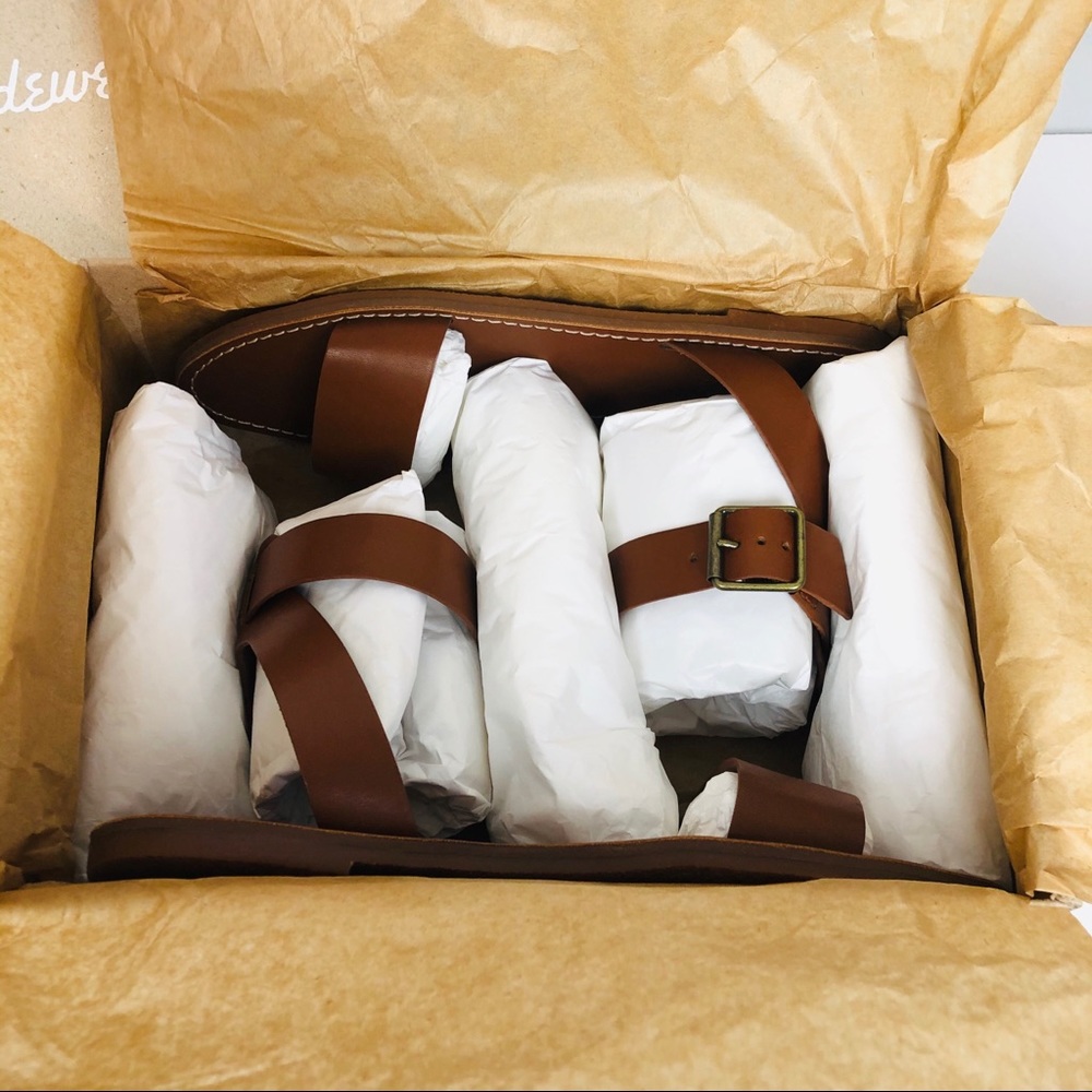 Madewell Boardwalk Sandal Ankle Strap Brown - Picture 5 of 7